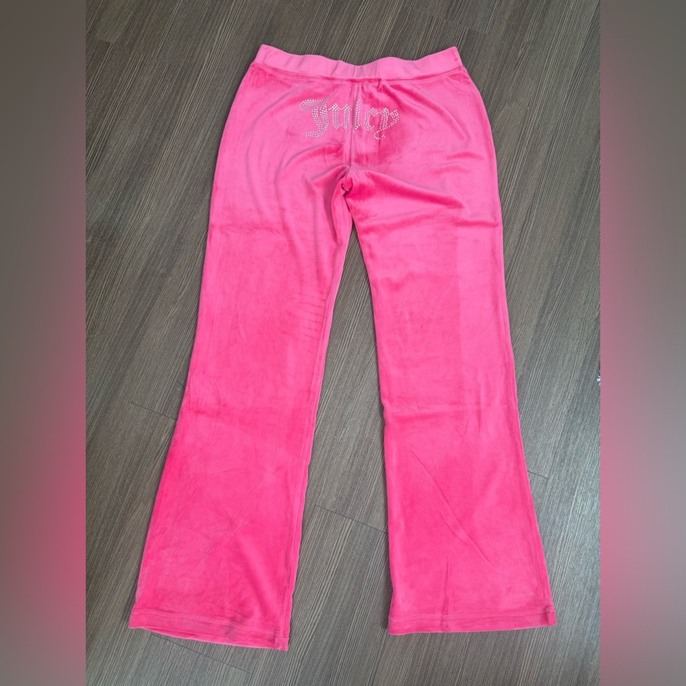 Pink Juicy couture velour track pants